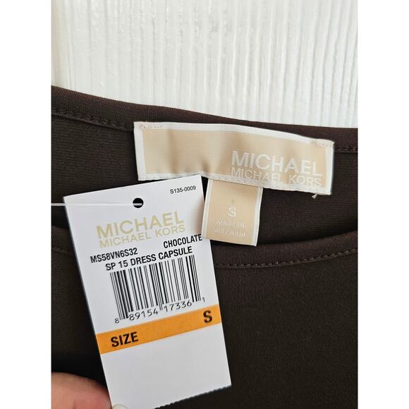 NWT MICHAEL Michael Kors Studded Trim Asymmetrical Sheath Dress Size S - Picture 6 of 6